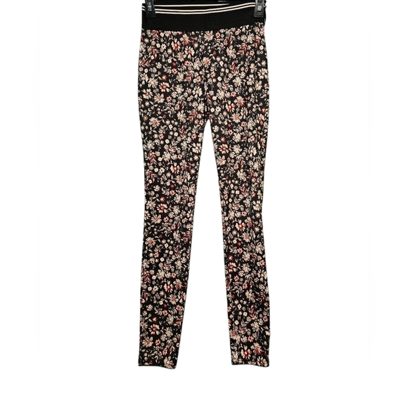 Abercrombie & Fitch Black Floral Leggings Excellent Condition - Picture 1 of 2
